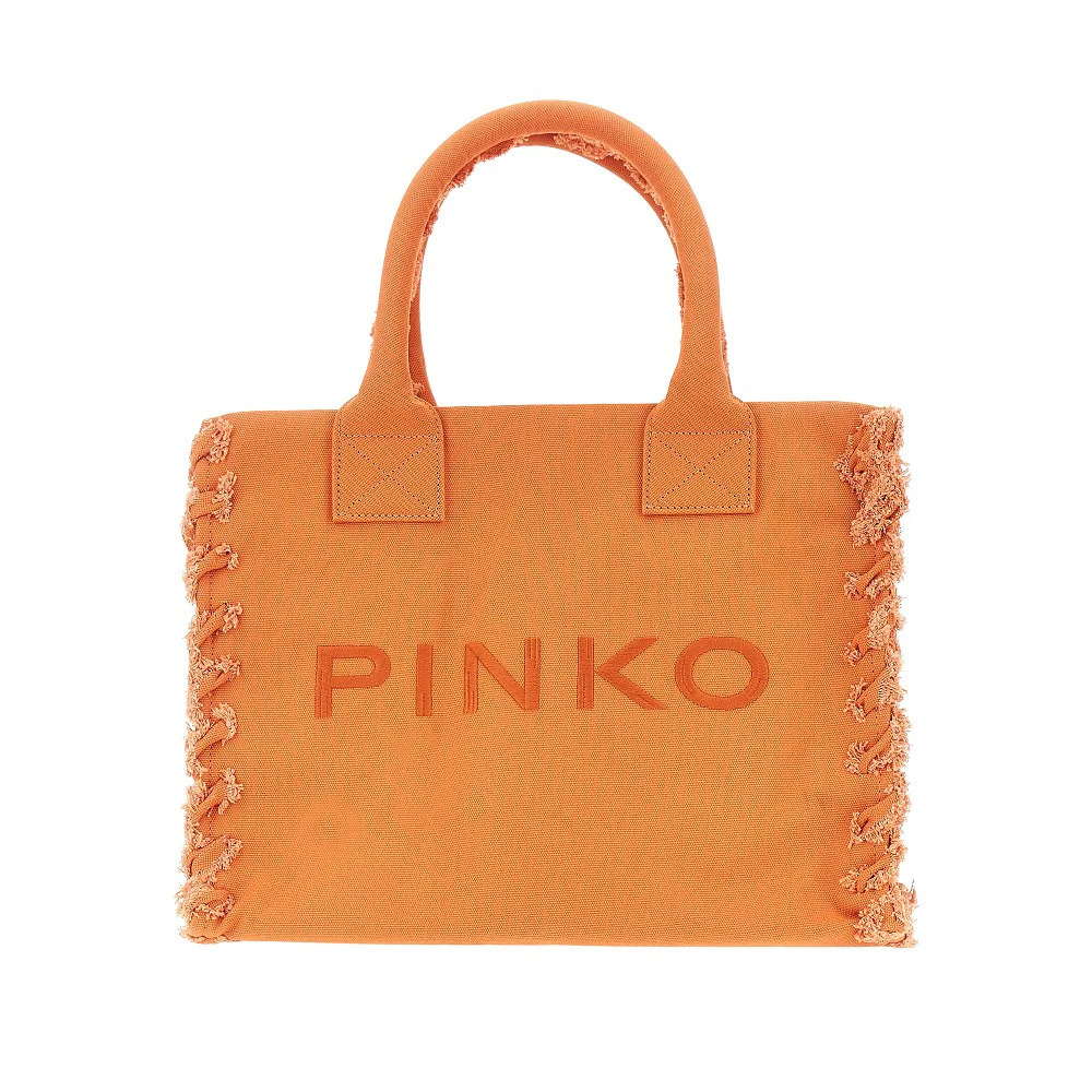 Pinko Canvas Medium Beach Shopping Bag